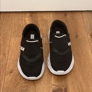 Hoka Black and White Slip-On Sneakers Ora Recovery Shoe